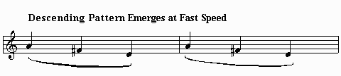 Descending Three Note Pattern Emerges at Fast Speed